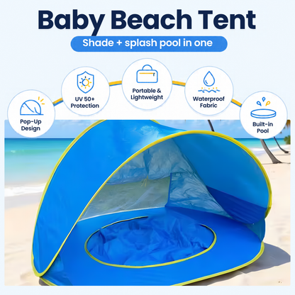 UPF 50+ Baby Beach Tent with Mini Pool