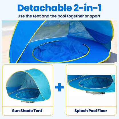 UPF 50+ Baby Beach Tent with Mini Pool