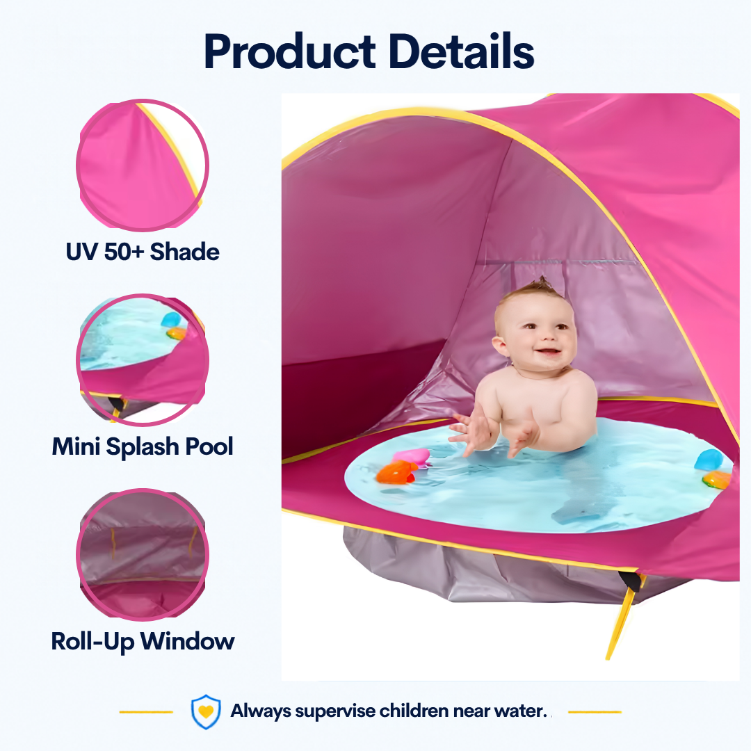 UPF 50+ Baby Beach Tent with Mini Pool
