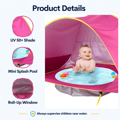 UPF 50+ Baby Beach Tent with Mini Pool